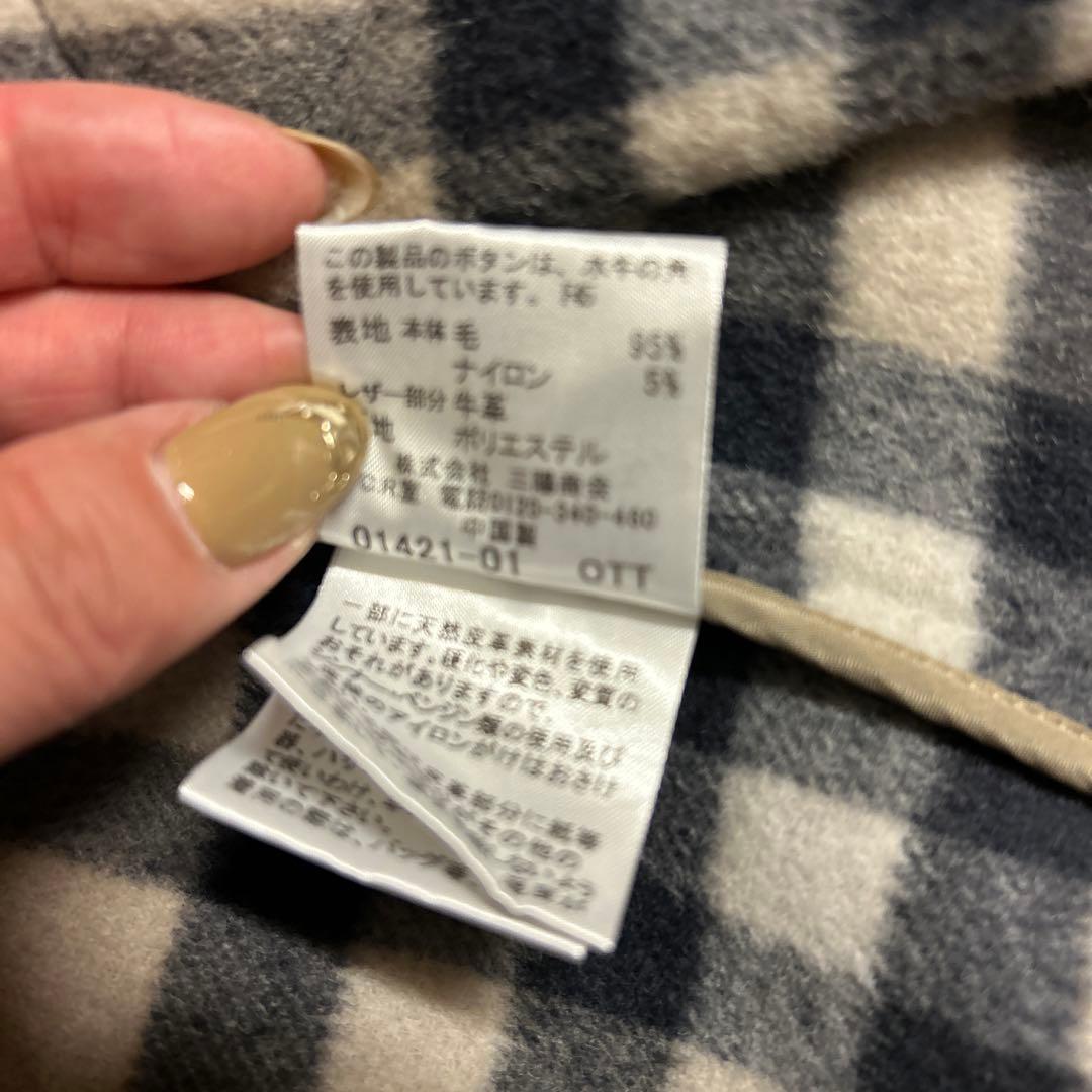 Burberry ダッフルコート ノバチェック116A ネイビー