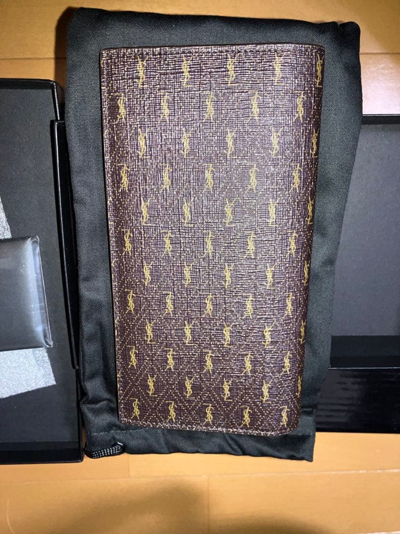 専用サンローラン SAINT LAURENT 長財布 小銭入れ付き ブラウン