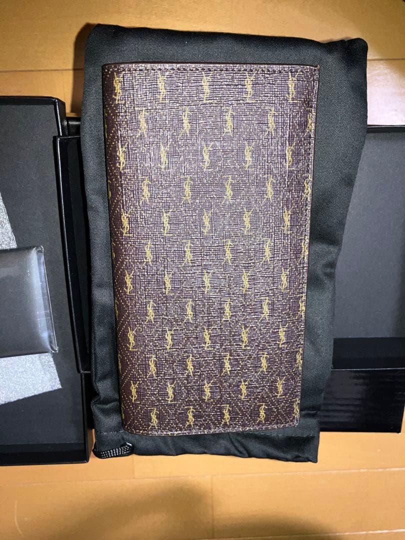 専用サンローラン SAINT LAURENT 長財布 小銭入れ付き ブラウン