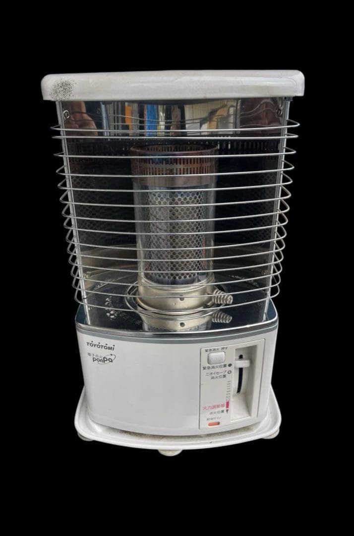 トヨトミ 石油ストーブ スリムタイプ ホワイト ハンドル付き コンパクト