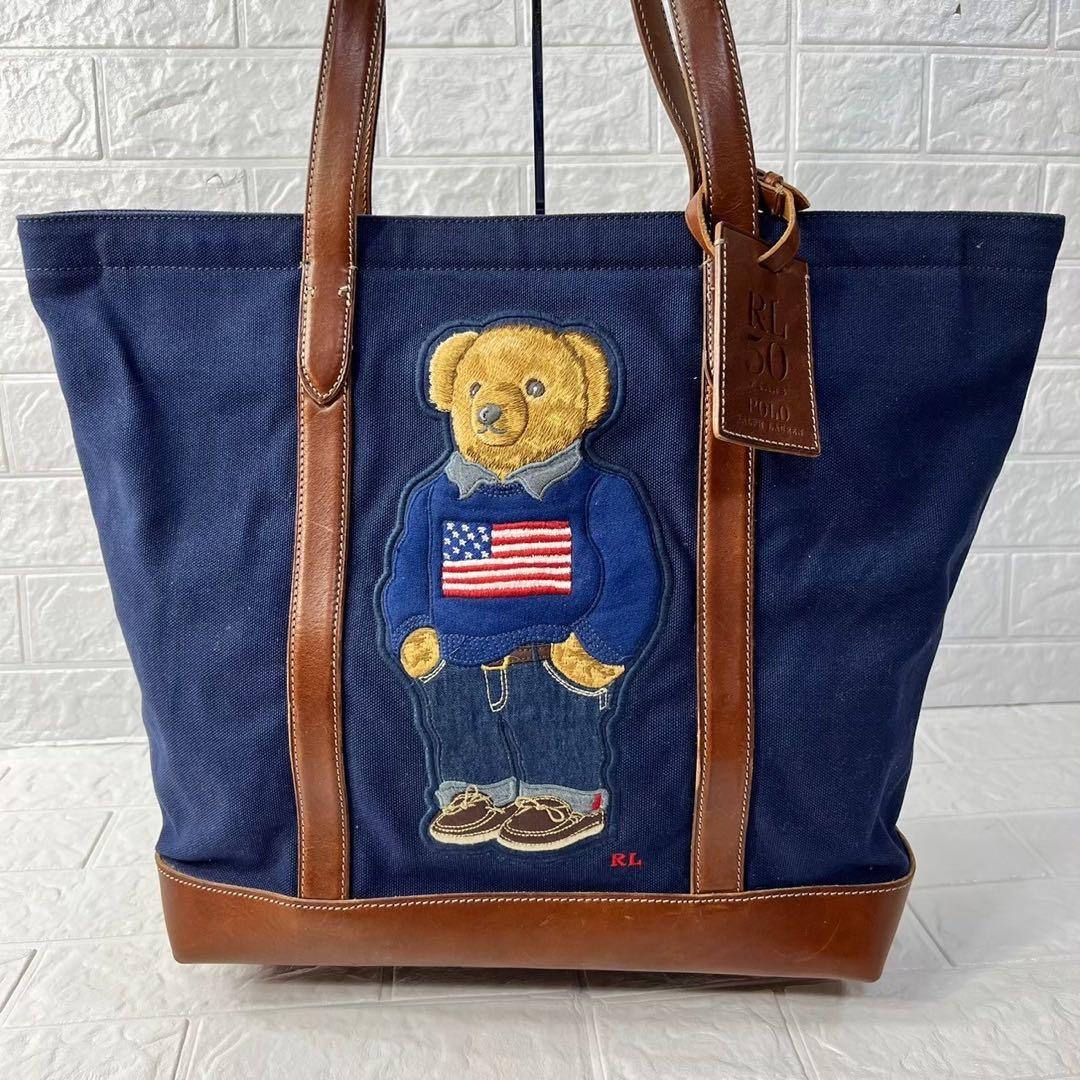 希少品 ポロラルフローレン 50周年限定モデル ポロベアトート A4収納可
