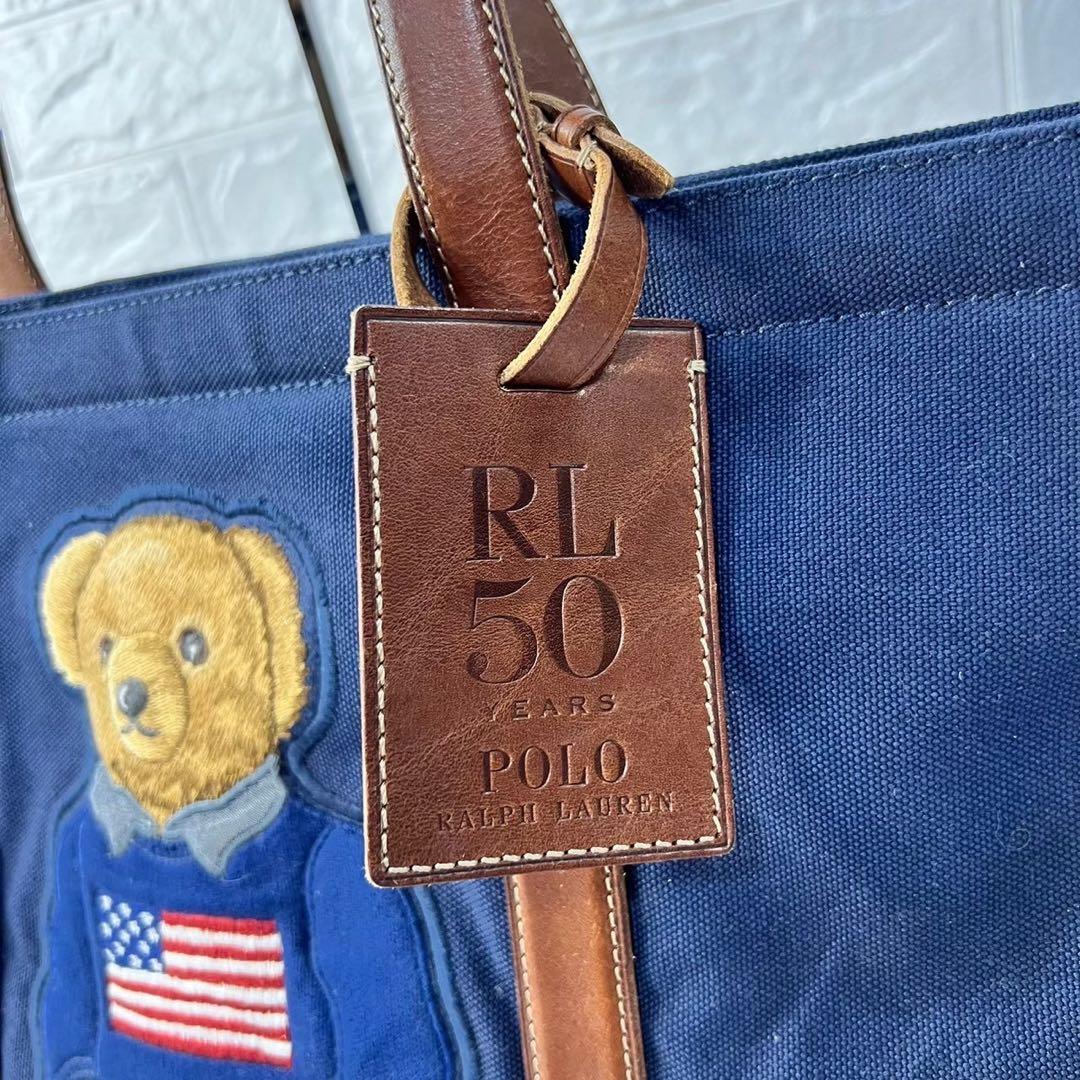 希少品 ポロラルフローレン 50周年限定モデル ポロベアトート A4収納可