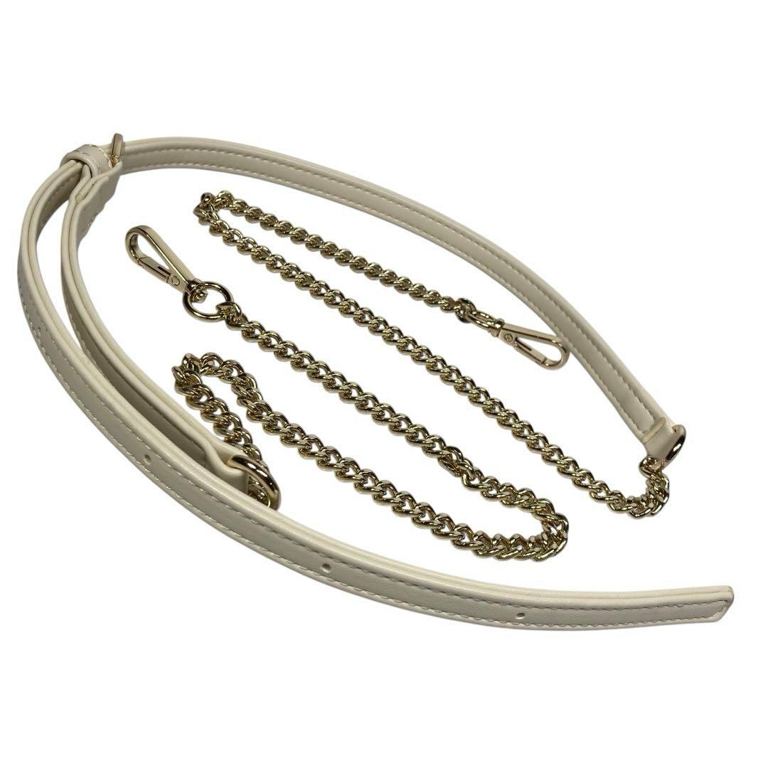 現行 美品 DIANA 2way ミニボストン バッグ グリッター アイボリー