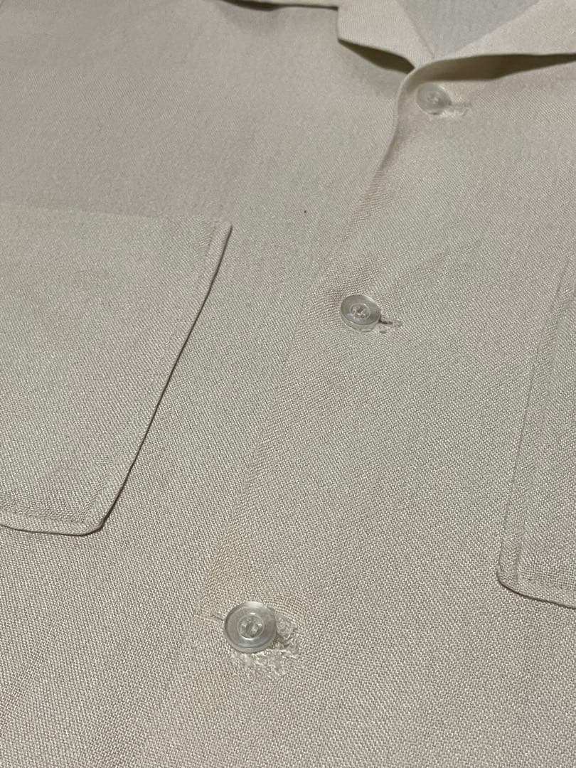 50's PILGRIM生成りレーヨンシャツ