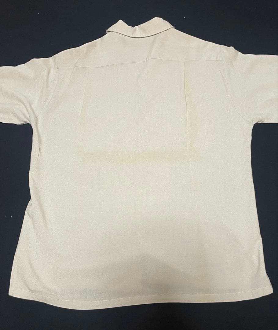 50's PILGRIM生成りレーヨンシャツ