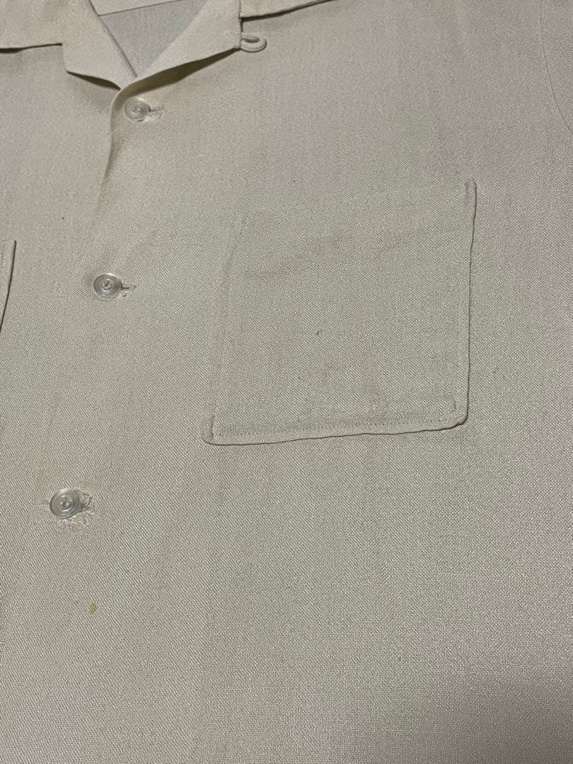 50's PILGRIM生成りレーヨンシャツ