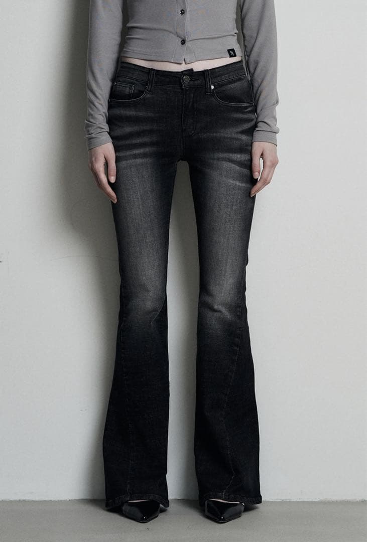 パンツ SYNERJYN CAT WASHING DENIM PANTS BLACK M