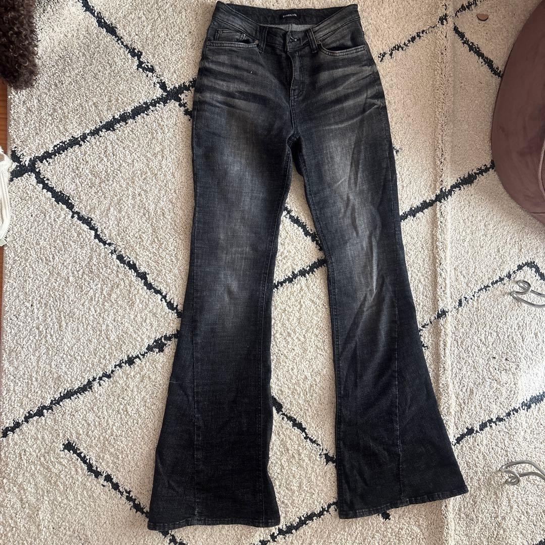 パンツ SYNERJYN CAT WASHING DENIM PANTS BLACK M