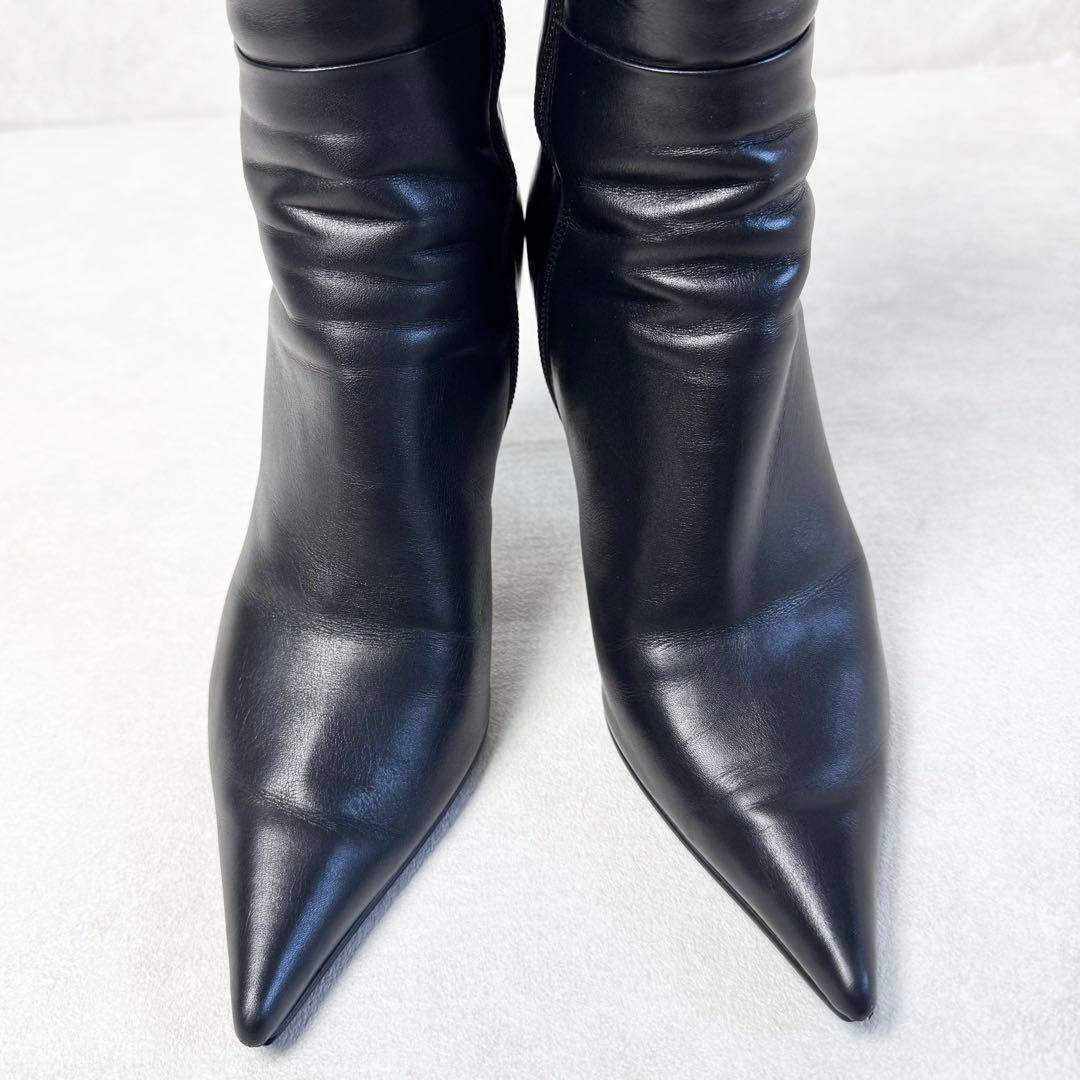 【極美品】ピンキー＆ダイアン ロングブーツ 36.5 黒 リーガル製 本革