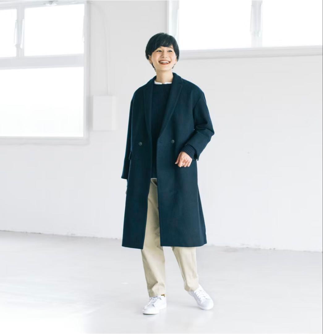 北欧暮らしの道具店　3WAYアレンジ襟のかろやかチェスターコート