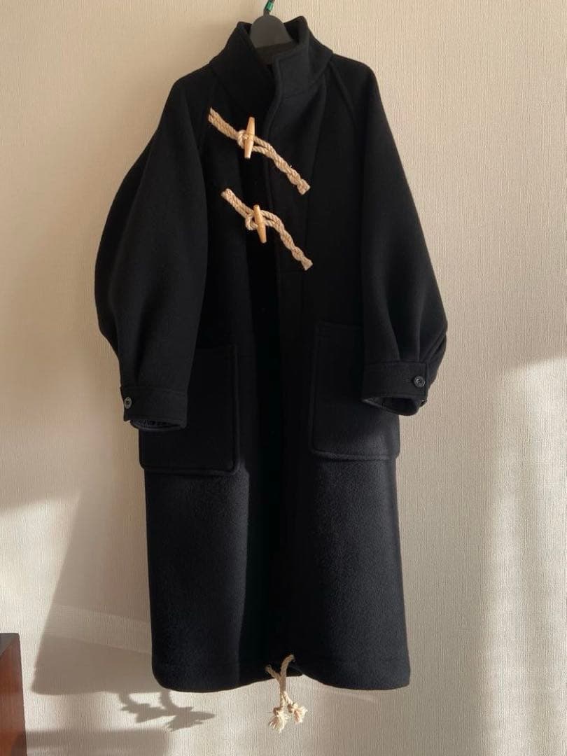 HYKE ブラック ダッフルコート サイズ1