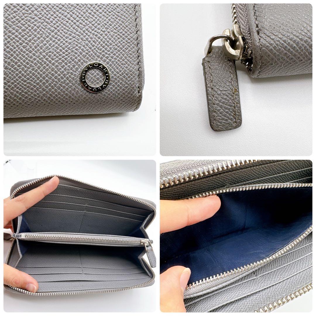 【ほぼ未使用】ブルガリマン　メンズ　ラウンドファスナー　財布　ウォレット