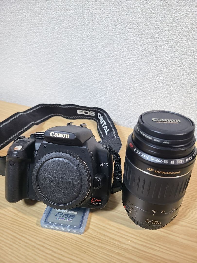 Canon EOSKiss N デジタル 一眼レフカメラ 55-200mmレンズ