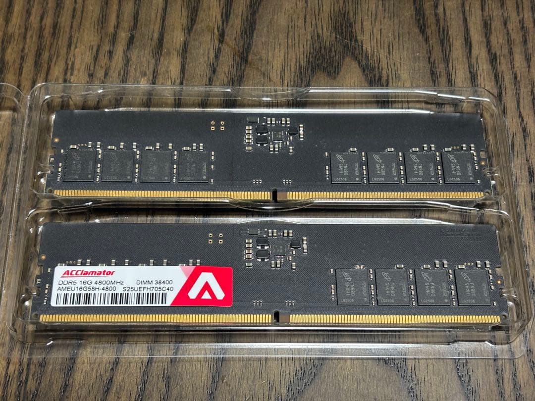 O*s様 Acclamator DDR5 4800MHz 16GB×2枚