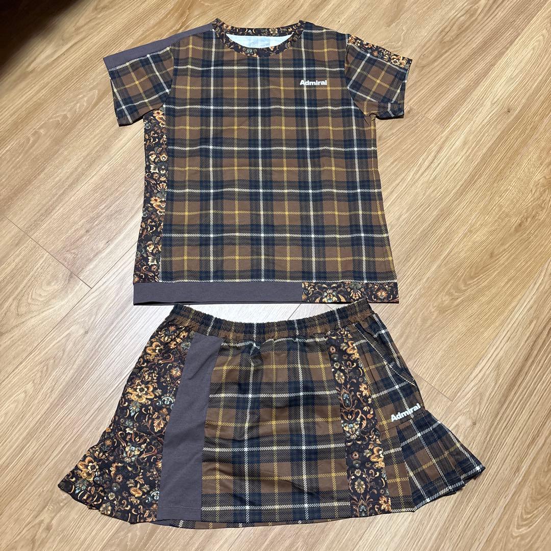 未使用品　Admiral チェック柄スカートセット Lサイズ