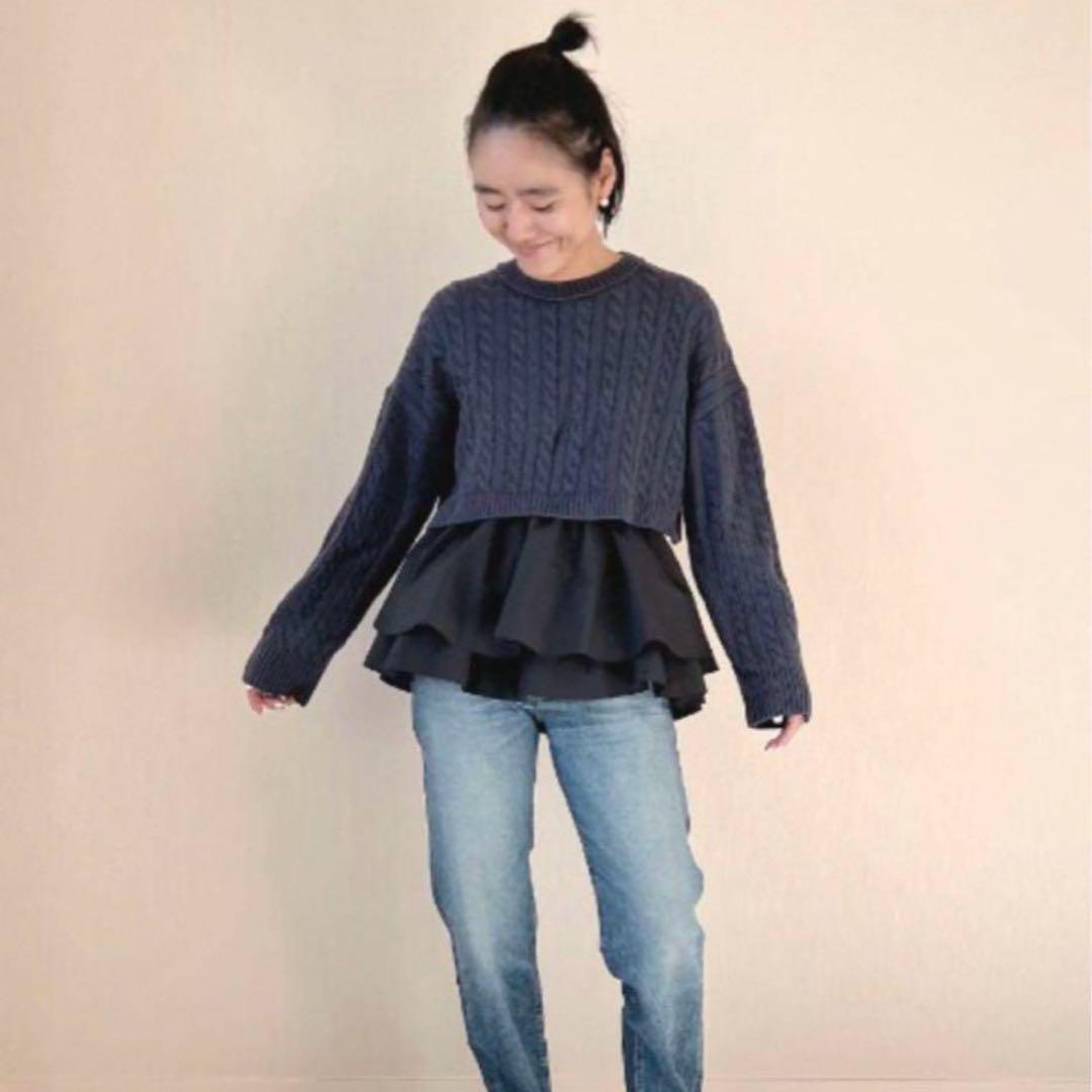 COUDRE プラスペプラム　ブラック　金子綾さん　人気