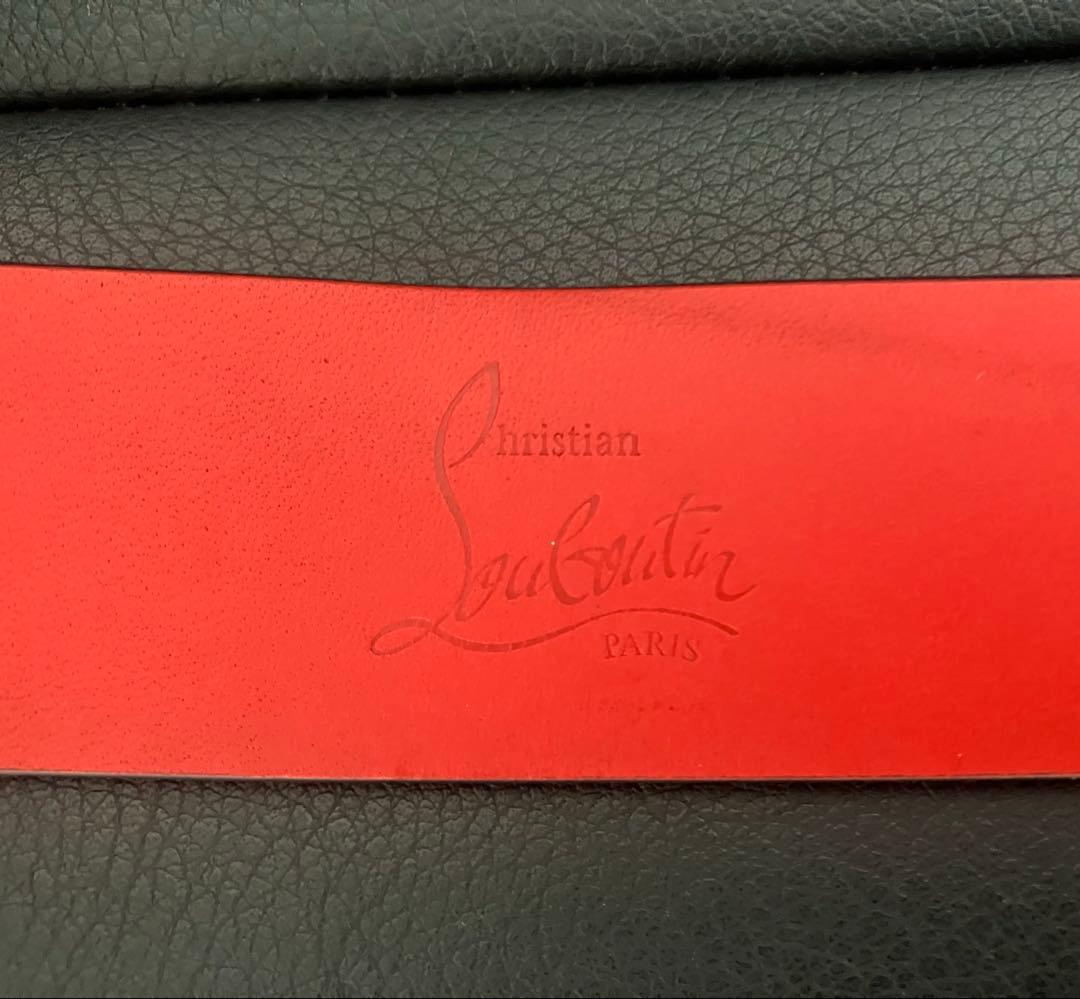 Christian Louboutin レザーベルト　白