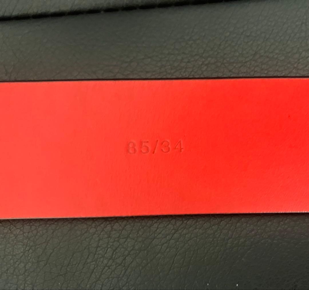 Christian Louboutin レザーベルト　白