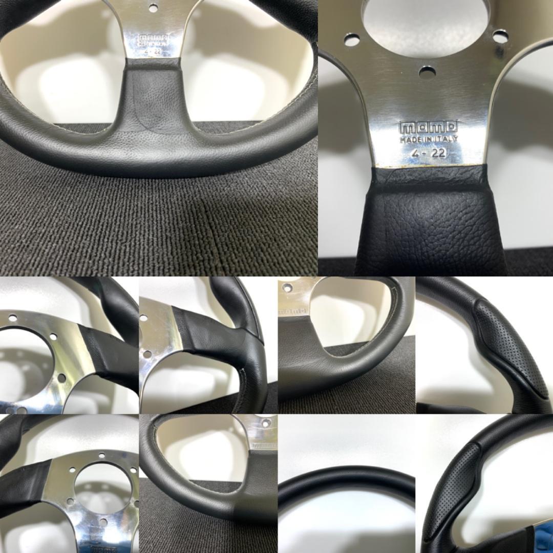 モモ コマンド2R レザー ステアリング 350mm ホーンボタン付き 美品