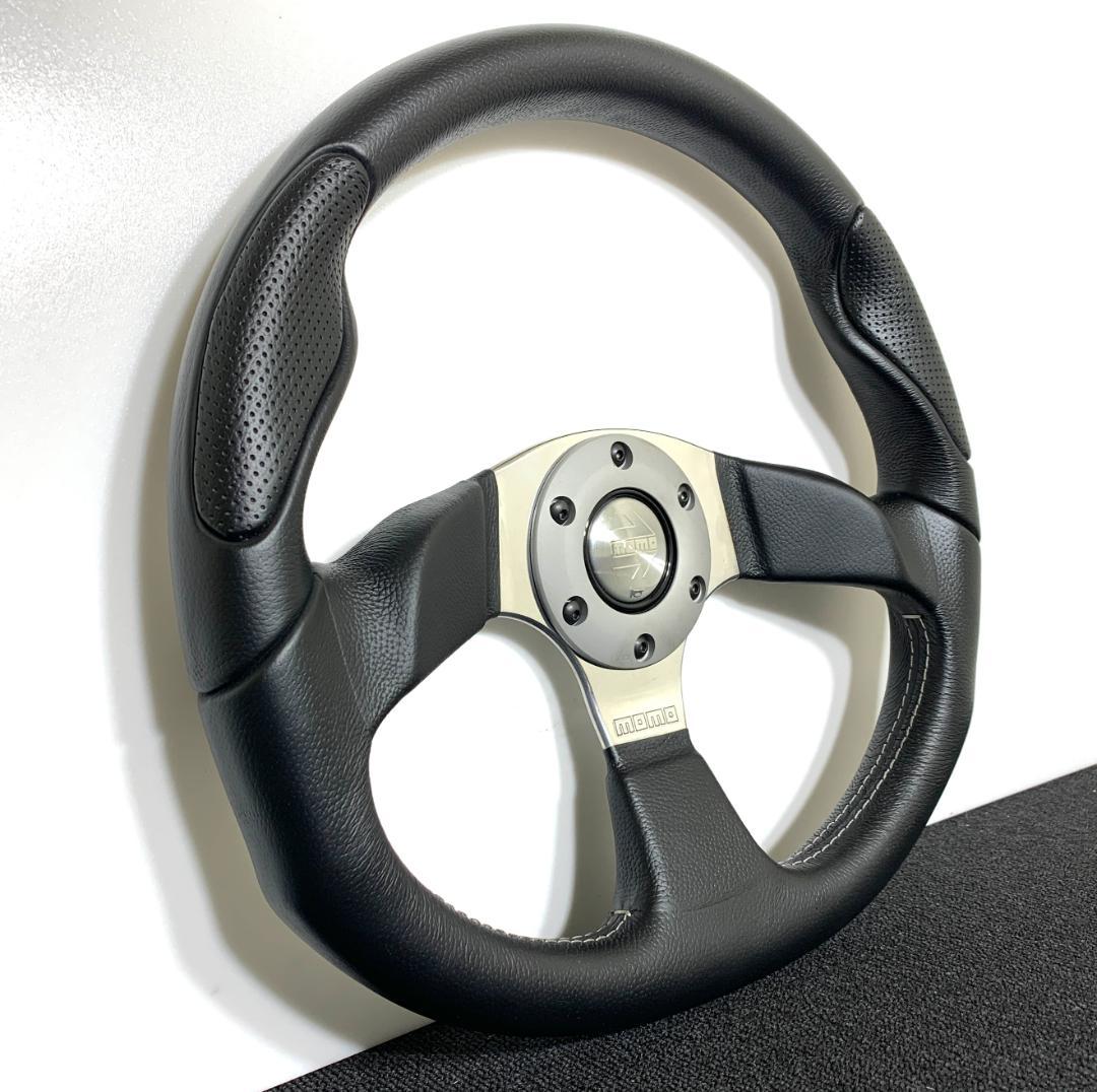 モモ コマンド2R レザー ステアリング 350mm ホーンボタン付き 美品