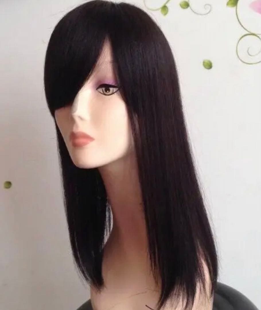 ゆん様☆人毛100%☆部分ウィッグ　かつら 白髪隠しW45