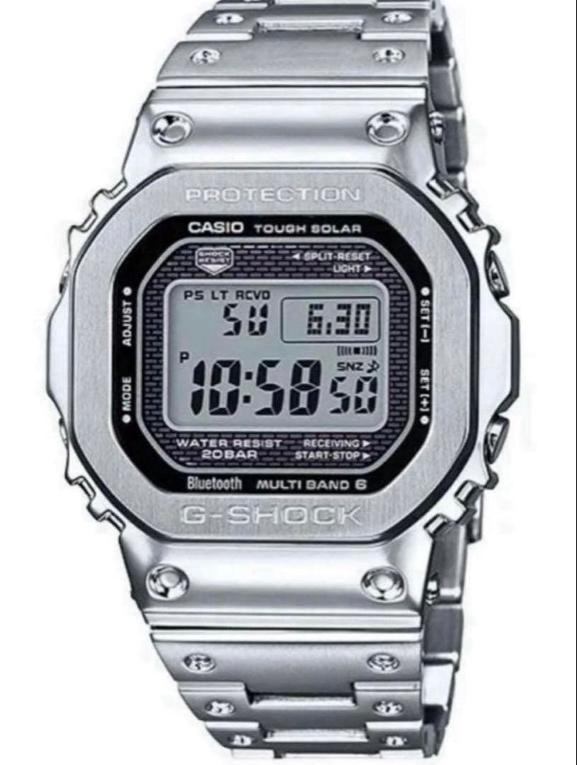 CASIO G-SHOCK GMW-B5000D-1JF 電波ソーラー シルバー