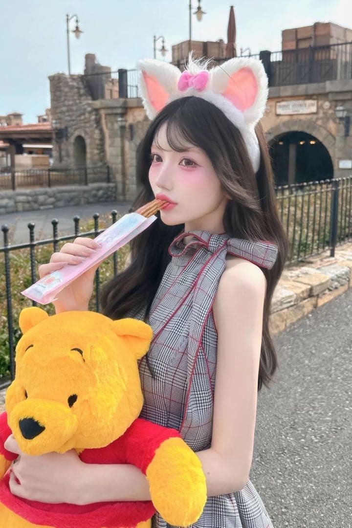 新品未使用品 BELEAR MIMI グレンチェックフレアミニ ワンピース