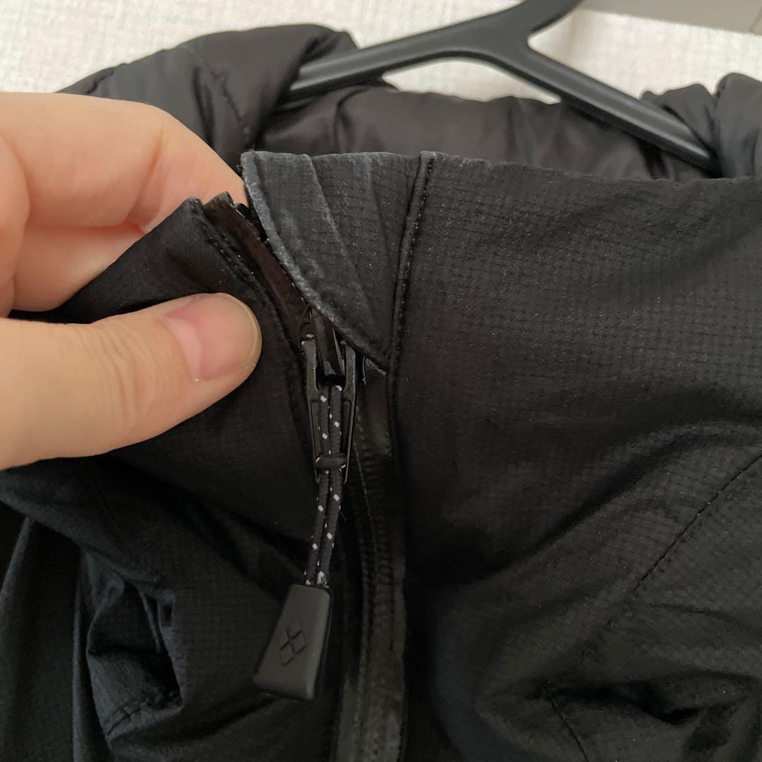 フラットアイアンパーカ　男女兼用　黒　XS