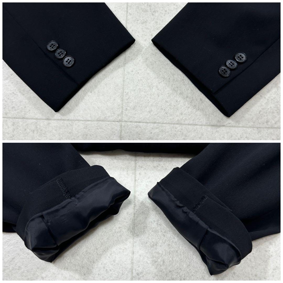 美品 大きいサイズ【バーバリーロンドン】セットアップ スーツ ロゴボタン 黒