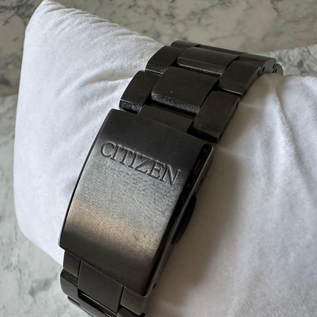 美品 CITIZEN AT3014-54E ブラックチタン ATTESA