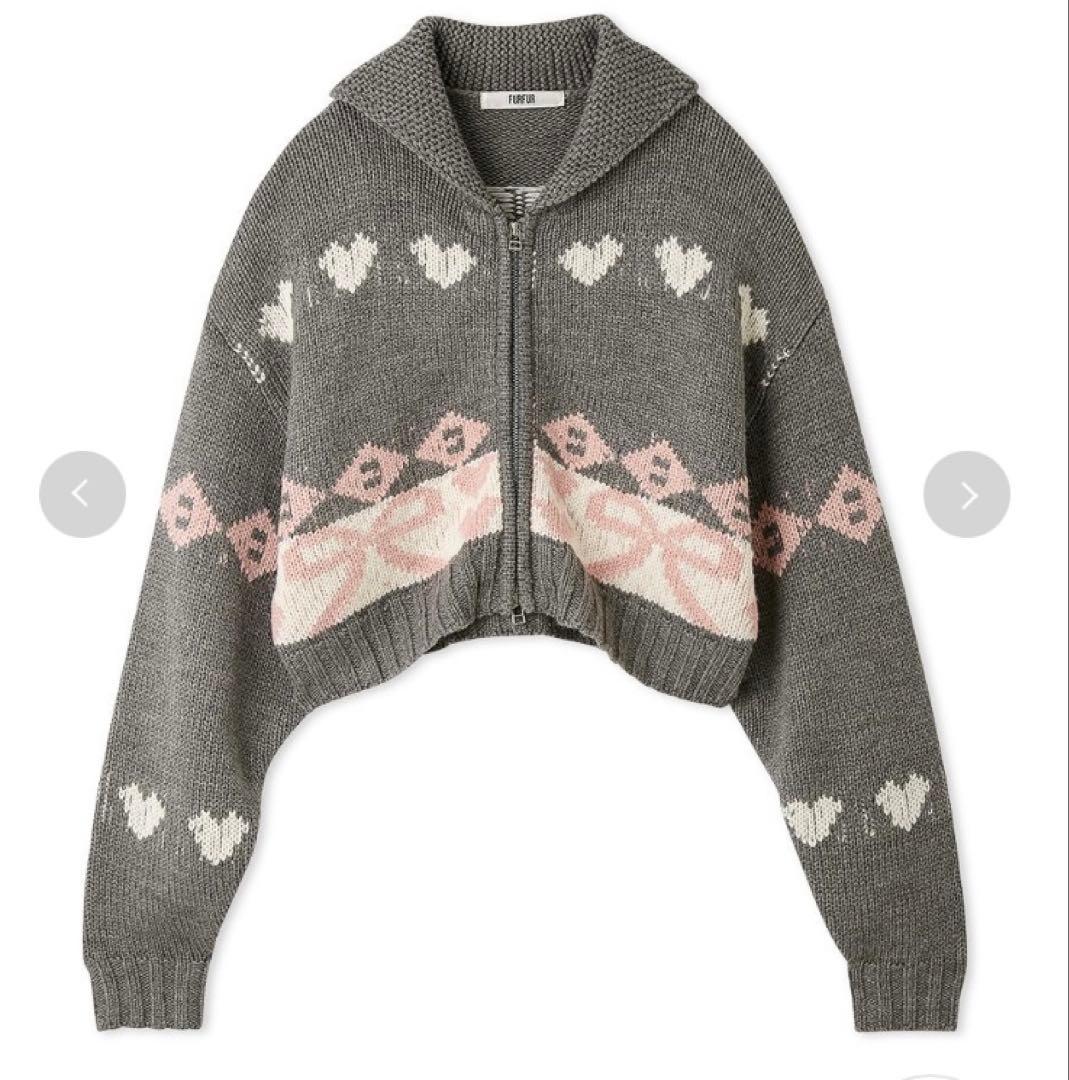 FURFUR リボンカウチンニットカーディガン