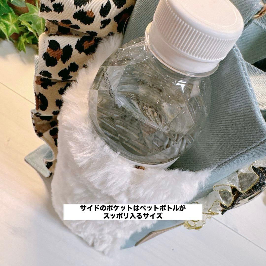 さ*ー様 コヤンイサムチョン♡bigハチワレにゃんこの着ぐるみデニムフリルトート