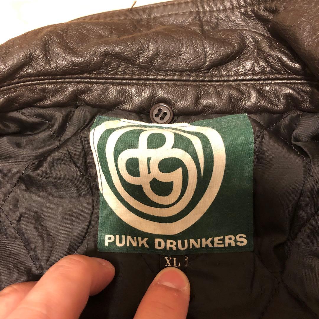 PUNK DRUNKERS レザージャケット XL