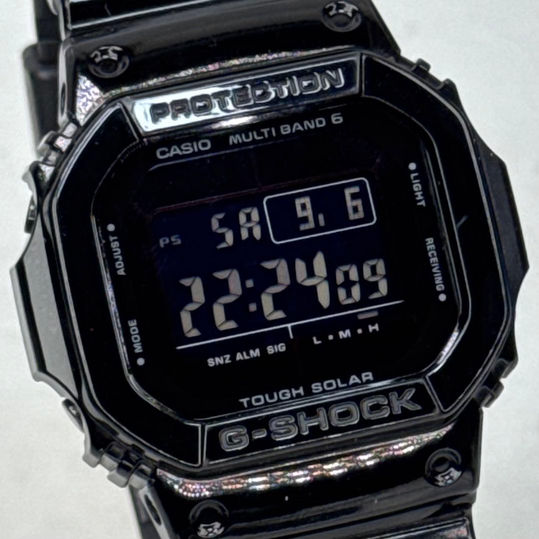 ②極美品 G-SHOCK GW-M5610BB 電波ソーラー ブラック 反転液晶