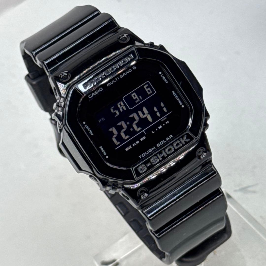 ②極美品 G-SHOCK GW-M5610BB 電波ソーラー ブラック 反転液晶
