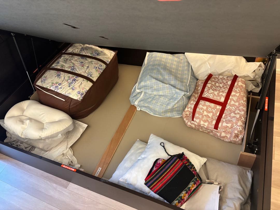 ニトリ　ダブルベッドフレーム(OPグランCヨコ 深型/DBR)