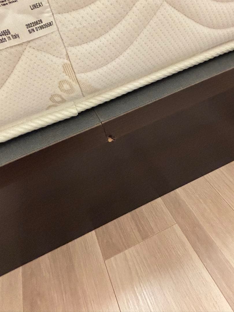 ニトリ　ダブルベッドフレーム(OPグランCヨコ 深型/DBR)