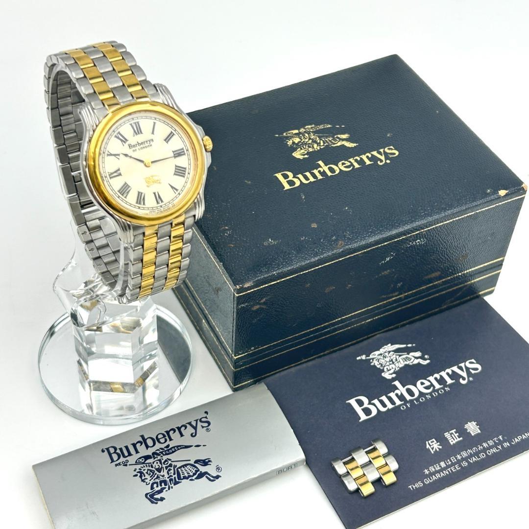 稼動品 バーバリー Burberrys 紳士腕時計 QZ 4620-E64197