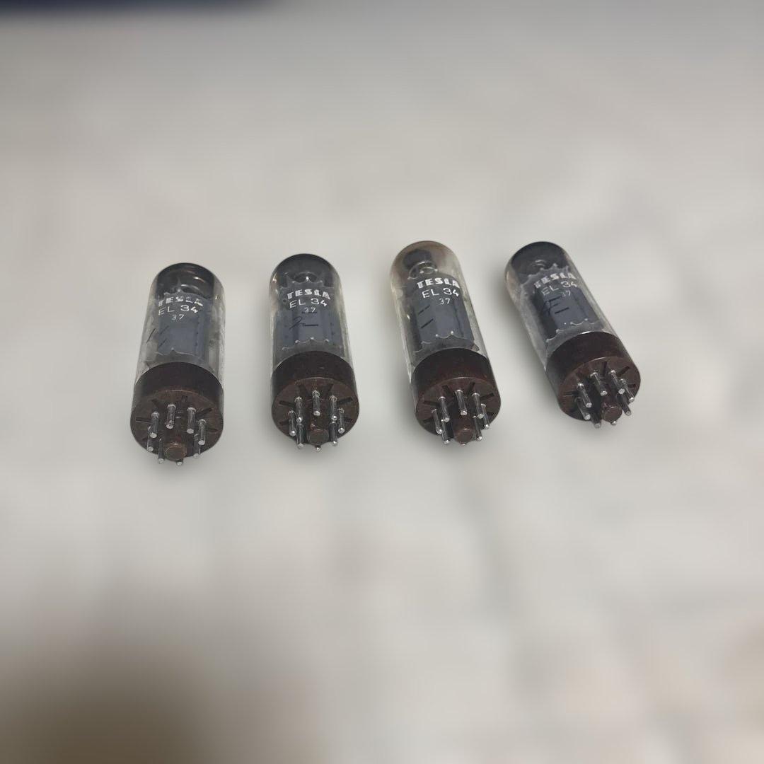 TESLA EL34 真空管、ジャンク ４セット同ロット
