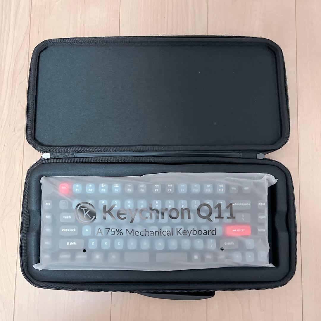【おまけ付き】Keychron Q11 US配列 赤軸 ＋専用ケースセット