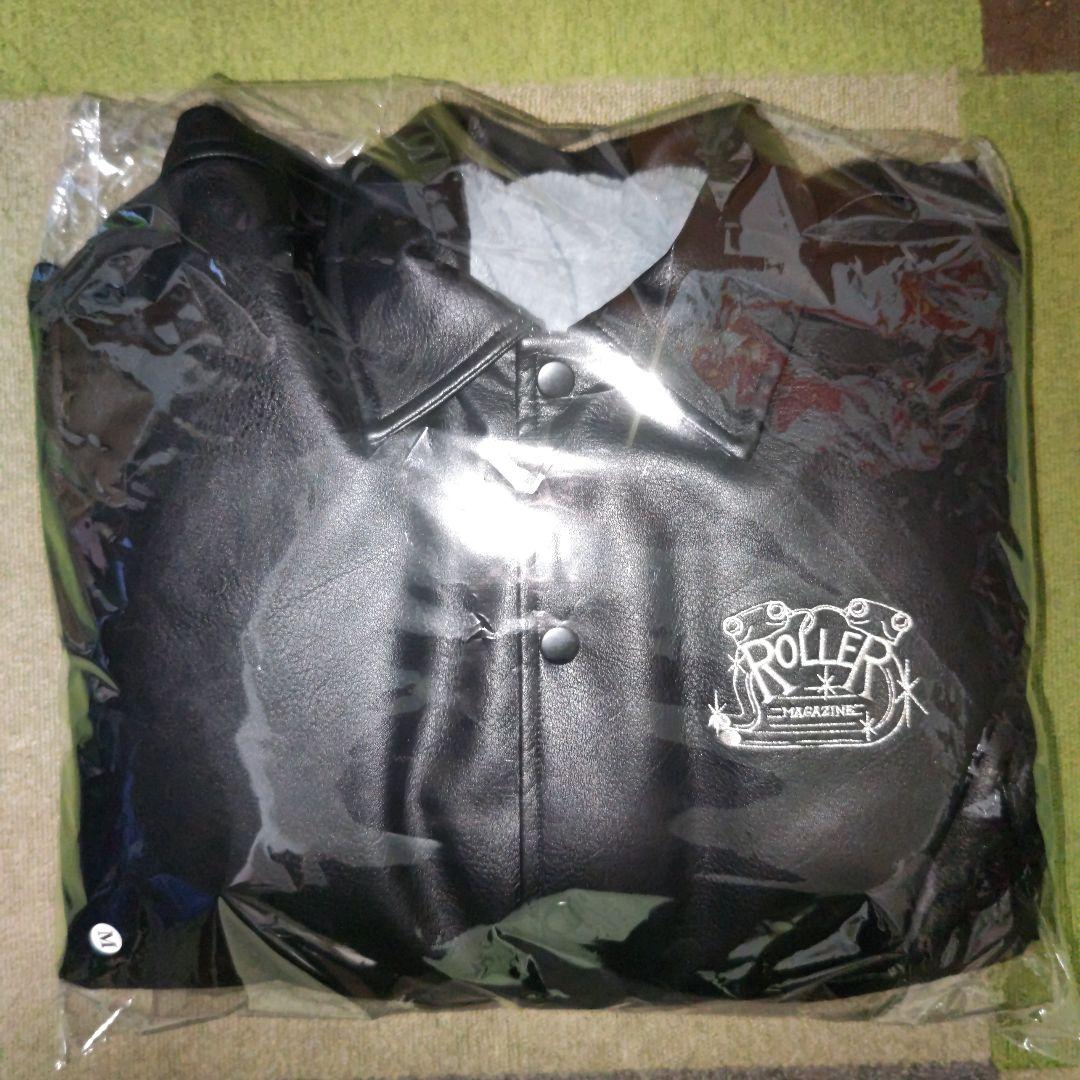 超希少Mサイズ ROLLER MAGAZINE フェイクレザーコーチジャケット