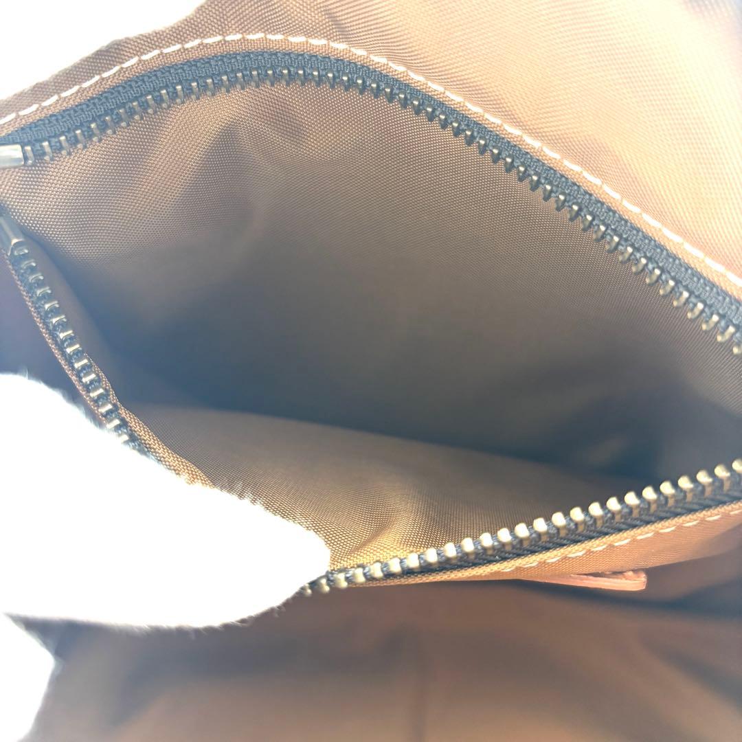 未使用に近い ハンティングワールド ハンドバッグ バチュークロス ロゴ レッド