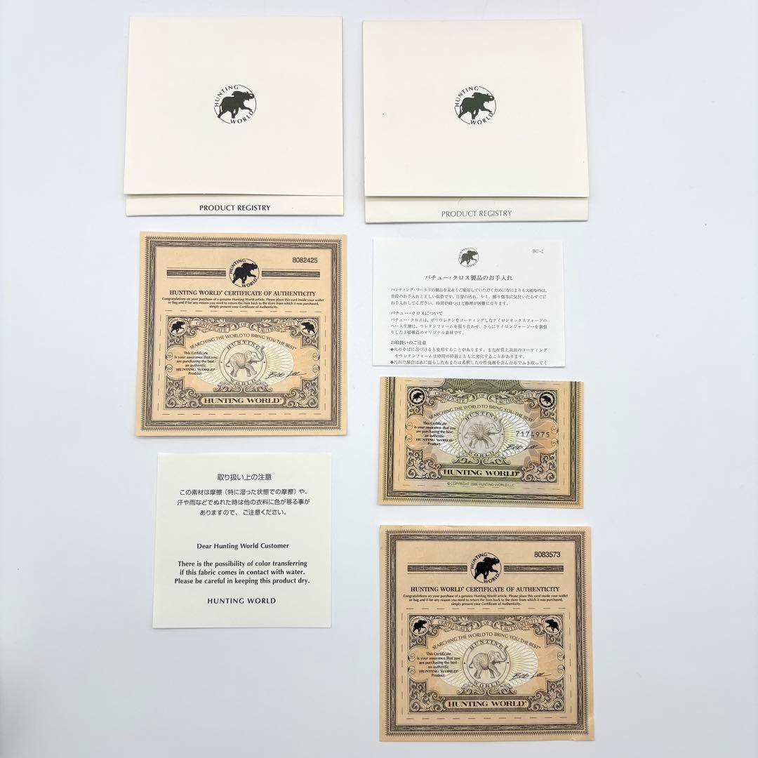 未使用に近い ハンティングワールド ハンドバッグ バチュークロス ロゴ レッド