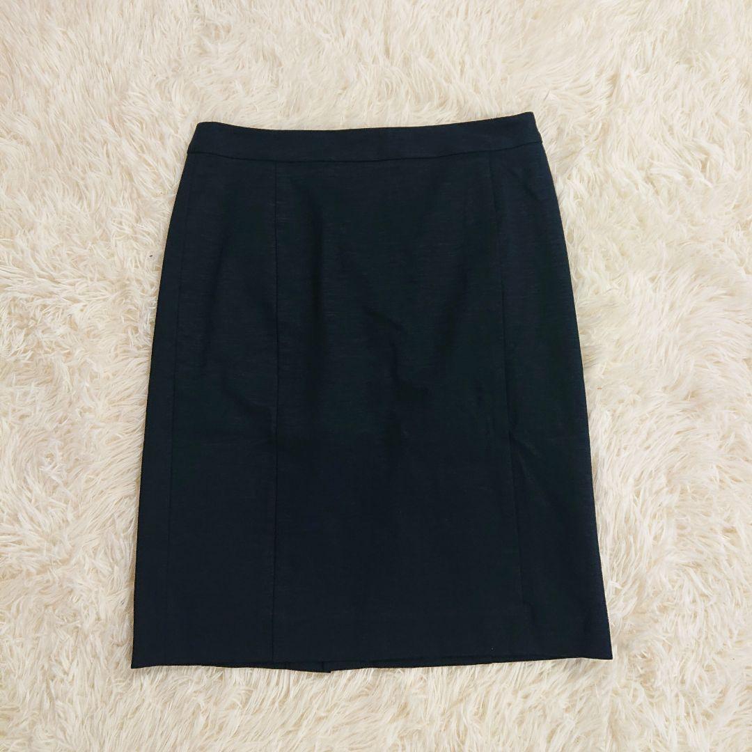 グリーンレーベルリラクシング　パンツスーツ　L　ノーカラー 近年モデル 3点 麻