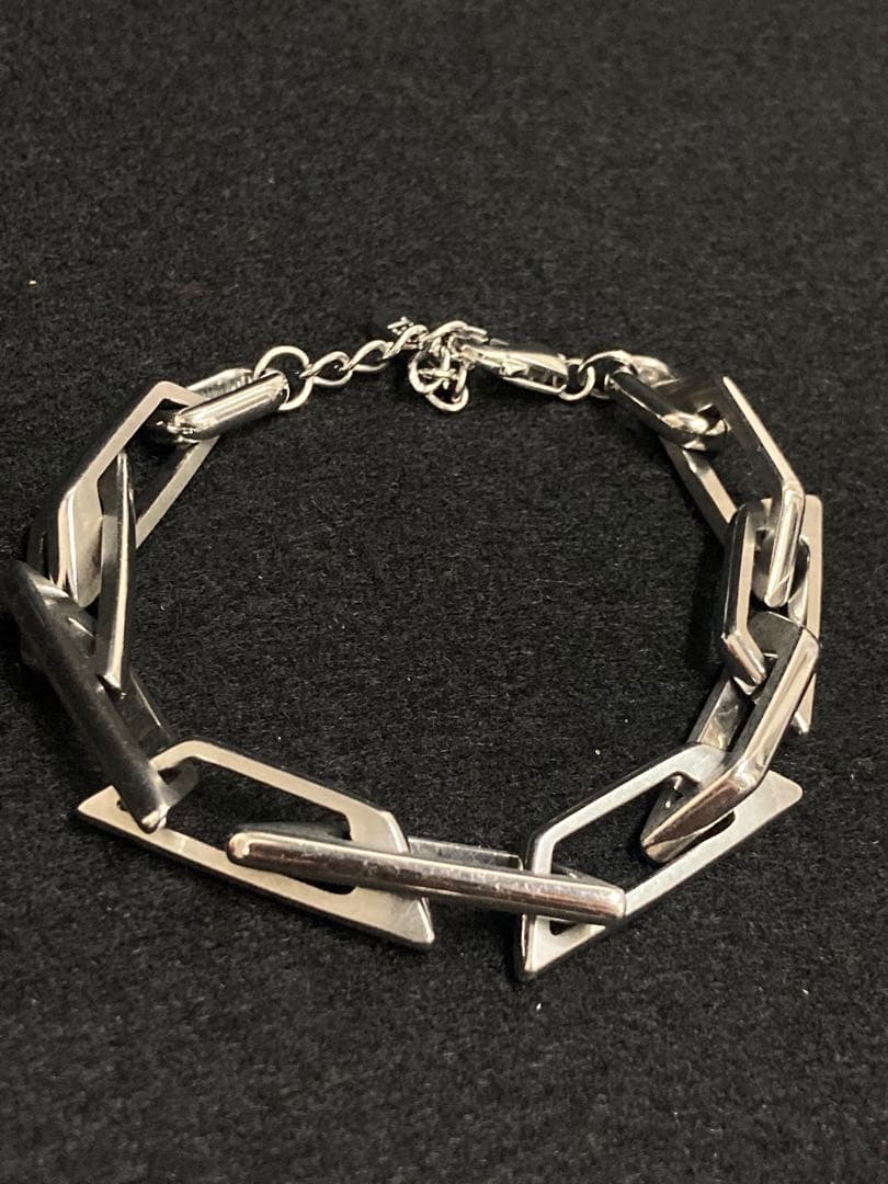 DIESEL Dロゴ チェーン ブレスレット シルバー DX1577