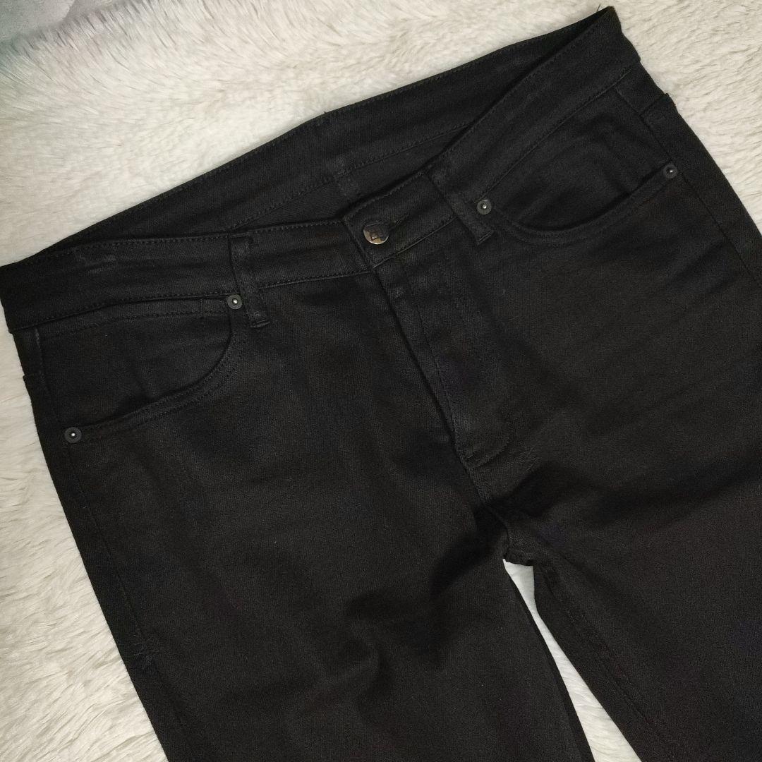 勝*山様 KSUBI size 34 スキニーデニムパンツ ブラック ストレッチ