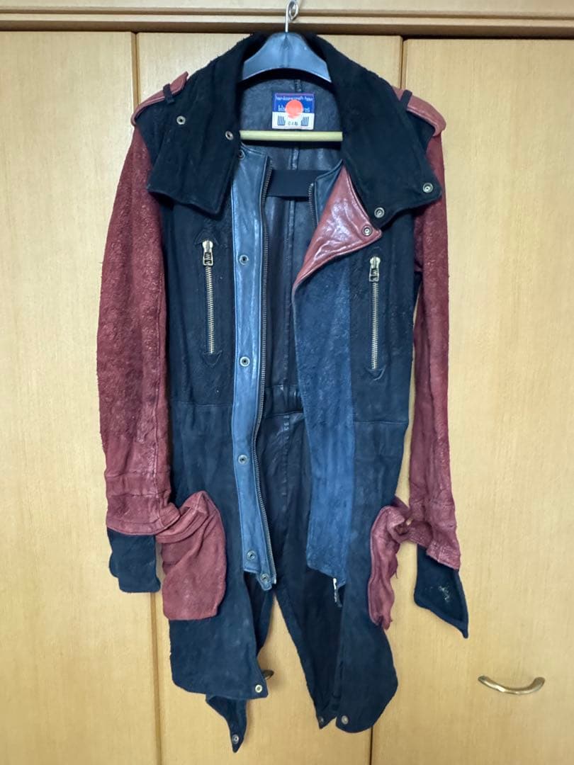 激渋 blackmeans デッドストック ロングレザージャケット サイズ3