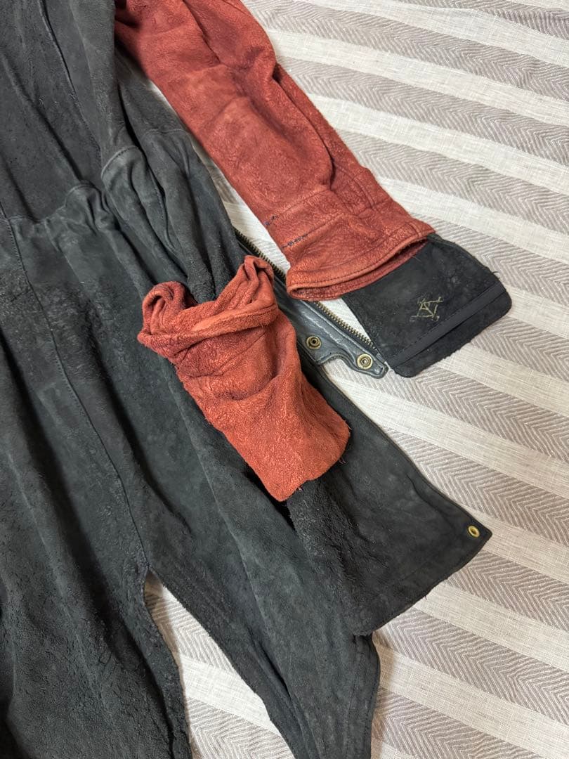 激渋 blackmeans デッドストック ロングレザージャケット サイズ3