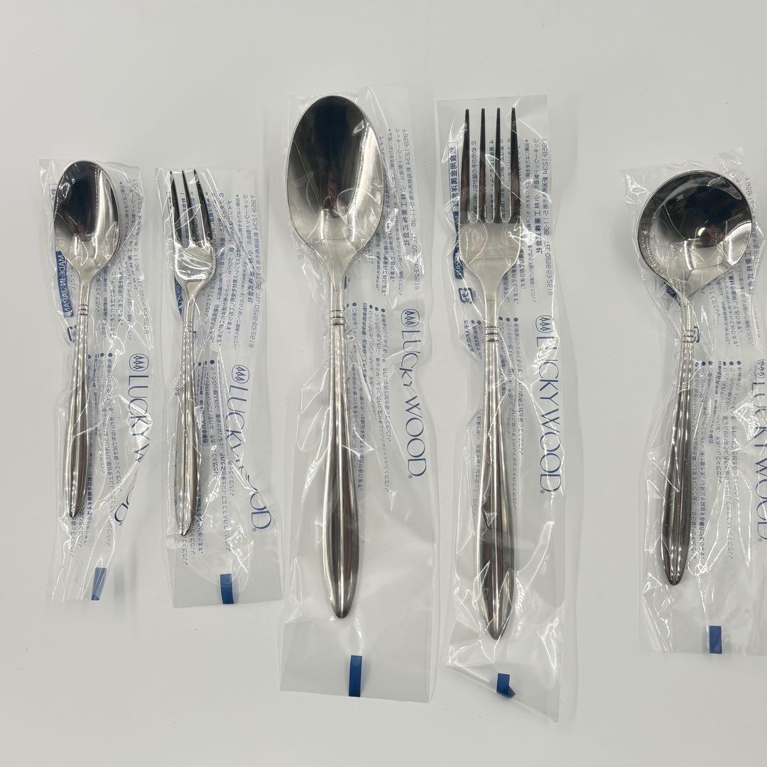 ラッキーウッド　カトラリーセット　20本セット　未使用　箱付き