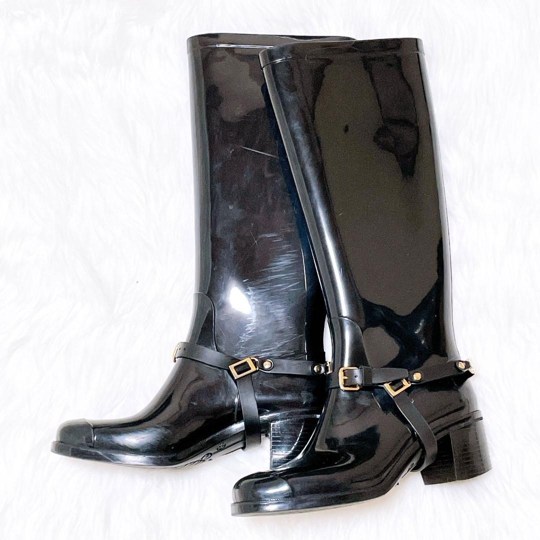 ✨極希少✨　JIMMY CHOO 　レインブーツ　ロング　ブラック長靴　38